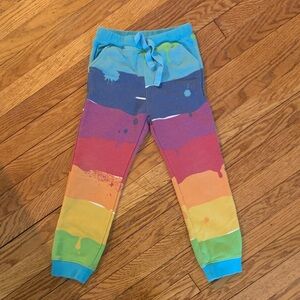 Princess Awesome Boy Wonder Kids “Paint the Town” Rainbow Fleece Joggers